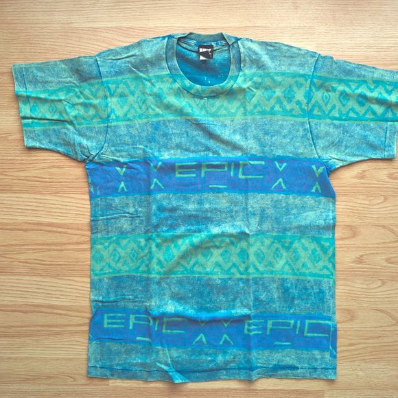 Vintage Epic Surf Skate Design T shirt, Single Stitch, Size XL, Made in USA - Picture 1 of 6